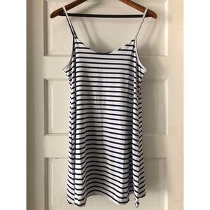 NWT Navy and White Striped Spaghetti Strap Dress